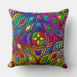coussin de diamants psychédéliques