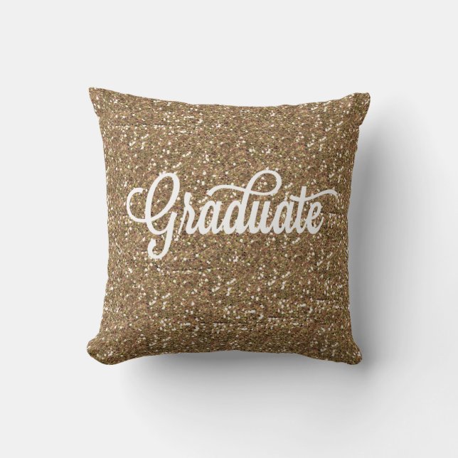 Coussin DE DIPLÔME DE PARTIES SCINTILLANT D'OR ÉCR (Recto)
