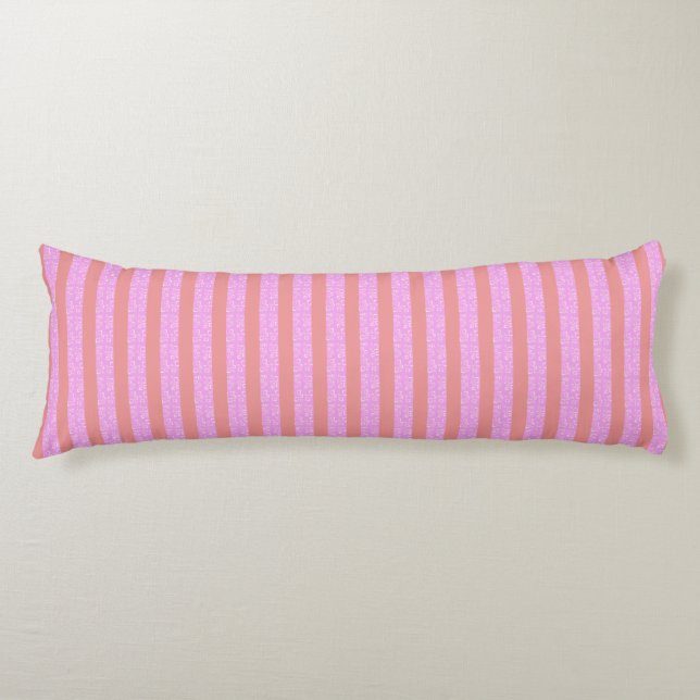 Coussin de dortoir de l'université Pink Stripe (Devant)