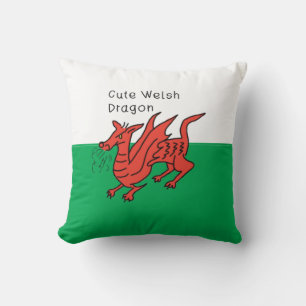 coussin de dragon gallois lancer pillow rouge drag