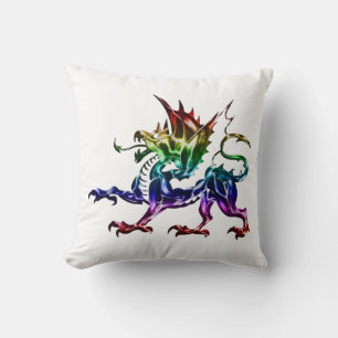 Coussin de dragon métallique tribal