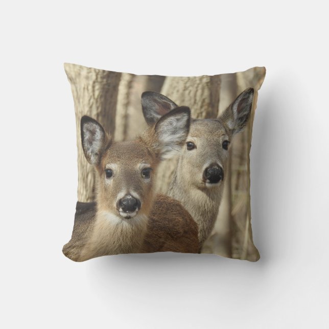 Coussin de faune, cerf blanc, nature, animaux (Recto)