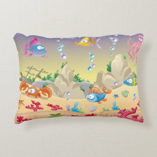 Coussin de faune marine mignon