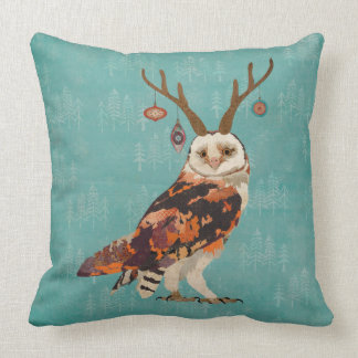 Coussin de fête d'ARBRE de HIBOU
