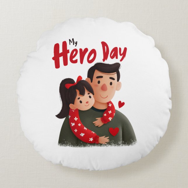 Coussin de Fête des pères de héros (Devant)