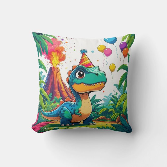  Coussin de fête T-Rex pour enfants (Recto)