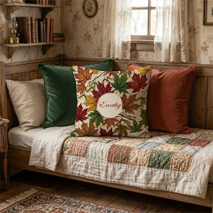 Coussin de feuillage de récolte d'automne