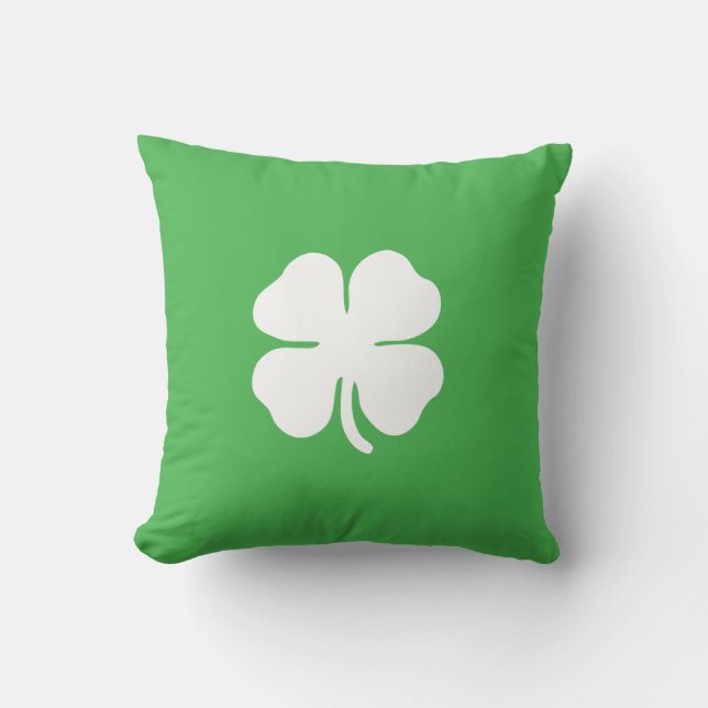 Coussin de feuille de trèfle blanc (Recto)