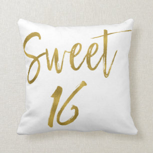 Coussin de feuille d'or de Faux du bonbon 16