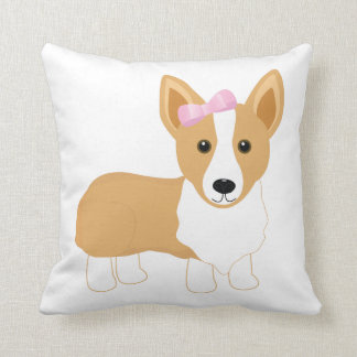 Coussin de fille de corgi