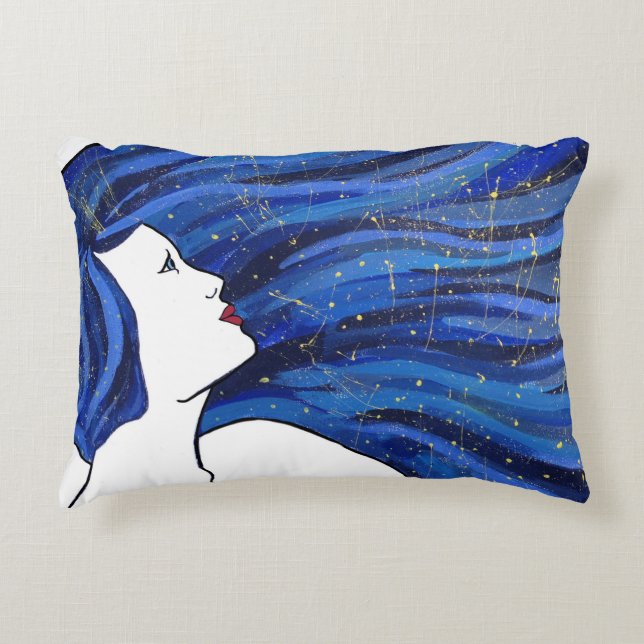 Coussin de fille de galaxie (Devant)