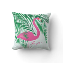 Coussin de Flamant rose de gingembre