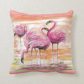Coussin de flamants