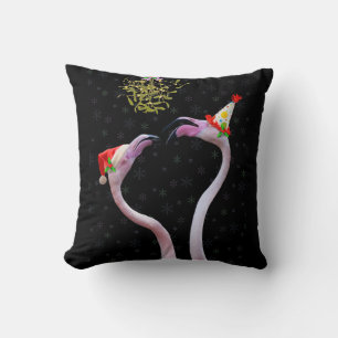 Coussin de Flamants roses festifs