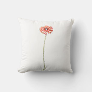 Coussin de fleur de gérbera au chrysanthème rouge 