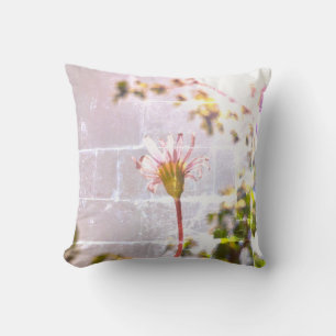 Coussin de fleur de marguerite bleue stylisée