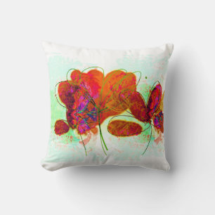 coussin de fleurs abstraites