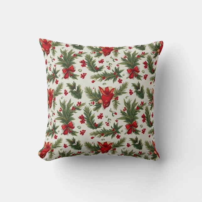coussin de fleurs de noël (Recto)