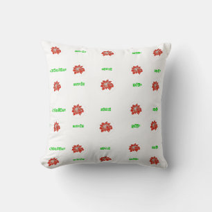 Coussin de fleurs Red Ponsettia par MidnightGraffi