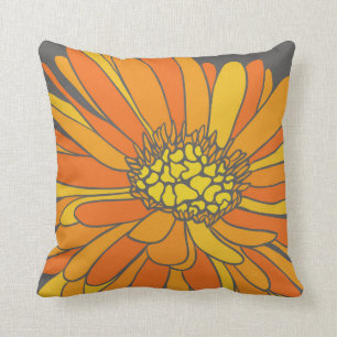 coussin de fleurs rétro des années 60 les année