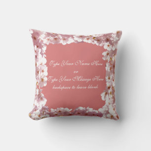 Coussin de fleurs roses Coussin de fleurs personna