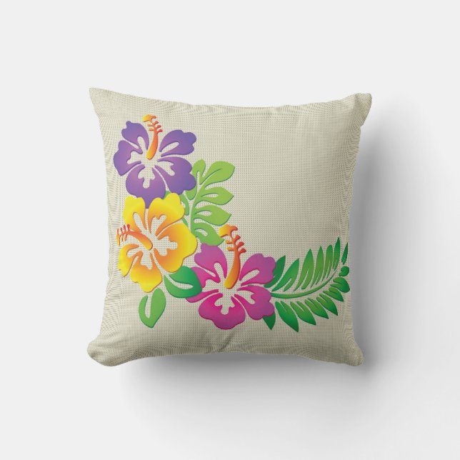Coussin de fleurs tropicales (Recto)