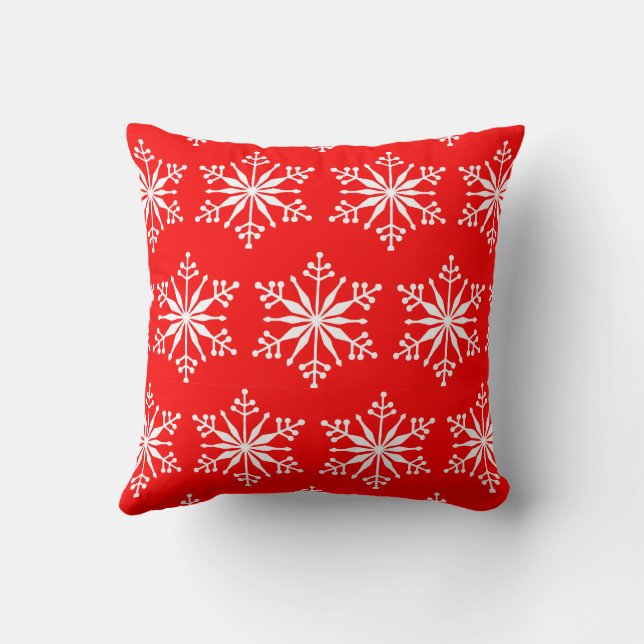 Coussin de flocon d'hiver pour le Festive Home. (Verso)