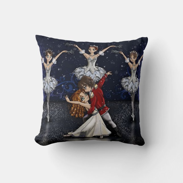 Coussin de flocons de neige de casse-noix d'Anime (Recto)