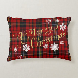 Coussin de flocons de neige de plaid de Noël