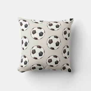 Coussin De Football Noir Et Blanc