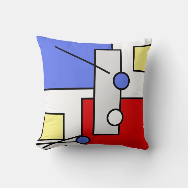 Coussin de forme d'art Abstrait brillant (Recto)