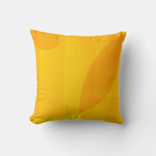 Coussin de formes géométriques jaune-orange