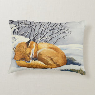 Coussin de Fox d'hiver de sommeil