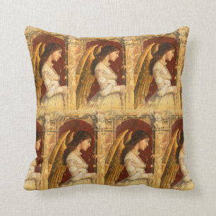Coussin de fresque d'ange de Noël