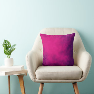 Coussin de fumée rose et violet personnalisé - dou