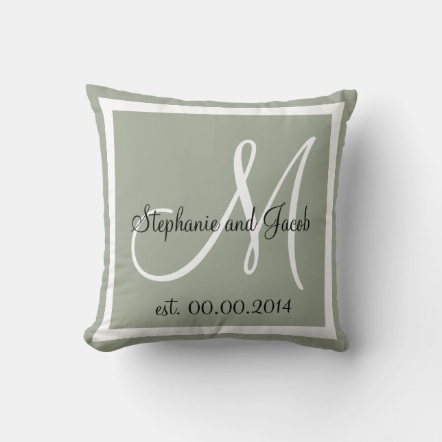 Coussin de garde de Mariage gris clair (Recto)