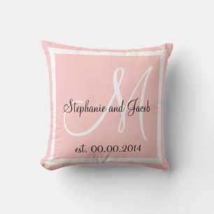 Coussin de garde du Mariage rose pâle Rose