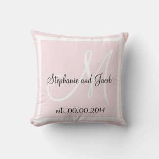 Coussin de garde du Mariage rose pâle Rose