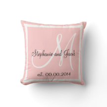 Coussin de garde du Mariage rose pâle Rose