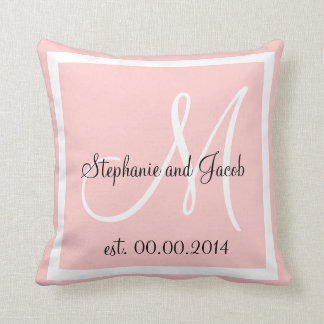 Coussin de garde du Mariage rose pâle Rose