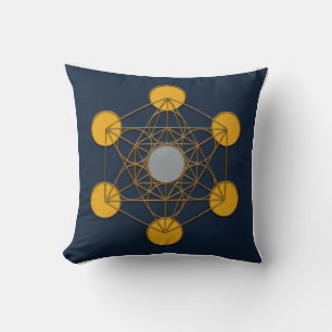 Coussin de géométrie sacrée du cube de Metatron