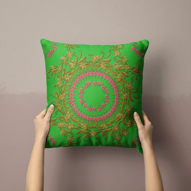 Coussin de germes floraux en vert (Créateur téléchargé)