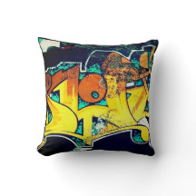 Coussin de graffiti