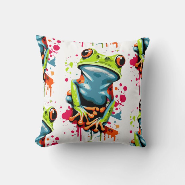 Coussin de grenouille tropicale - prince de grenou (Recto)
