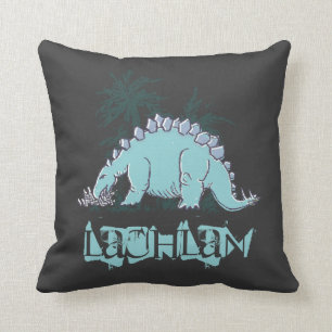 Coussin de gris bleu de Stegosaurus de dinosaure