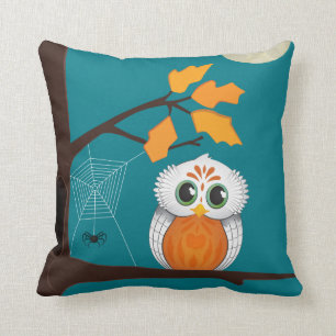 Coussin de Halloween de hibou