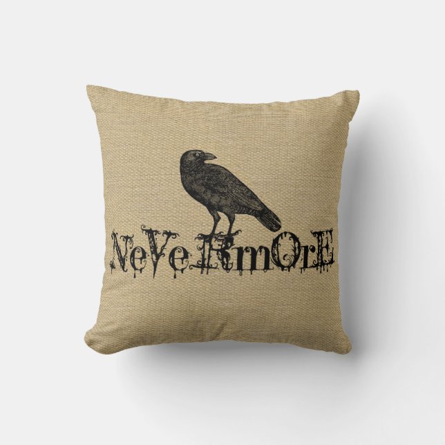 Coussin de Halloween de regard de toile de jute (Recto)