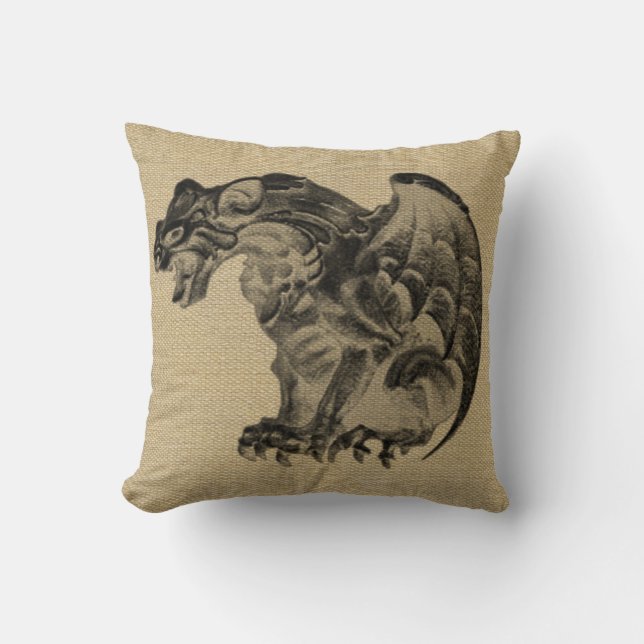 Coussin de Halloween de regard de toile de jute (Recto)