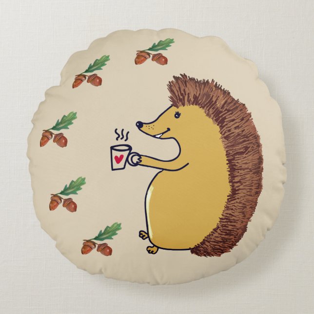 Coussin de hérisson mignon (Devant)