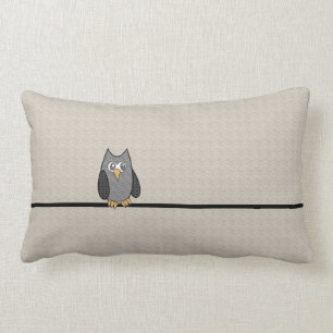 Coussin de hibou de patchwork